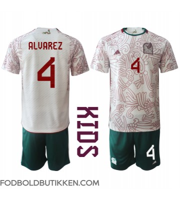 Mexico Edson Alvarez #4 Udebanetrøje Børn VM 2022 Kortærmet (+ Korte bukser)